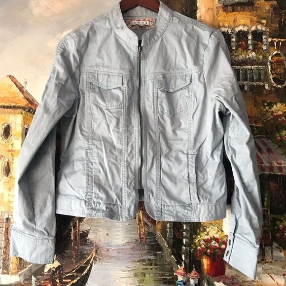 #127 CAbi size large Baby blue lightweight jacket - Picture 1 of 7